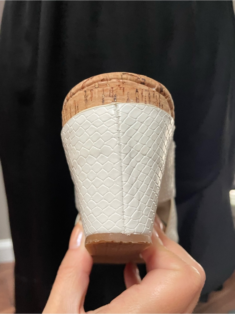 Donald J. Pliner White Cork Slide Sandals - Picture 3 of 9